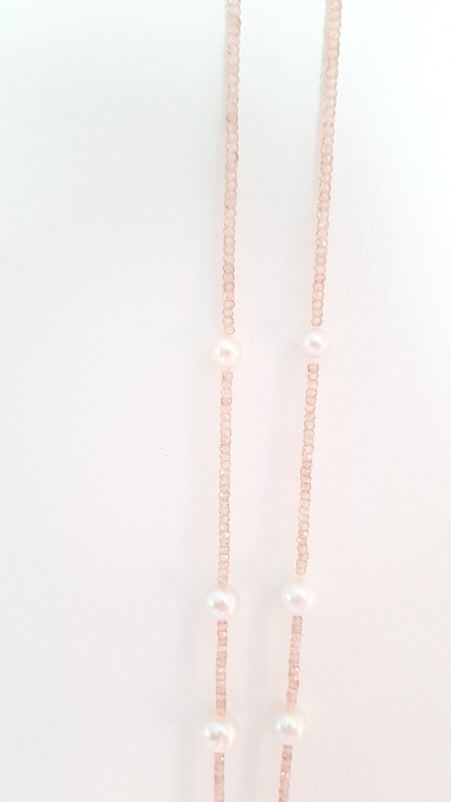 Ming Perlen mit funkelnden Zirkone Kette wunderschön 90 cm