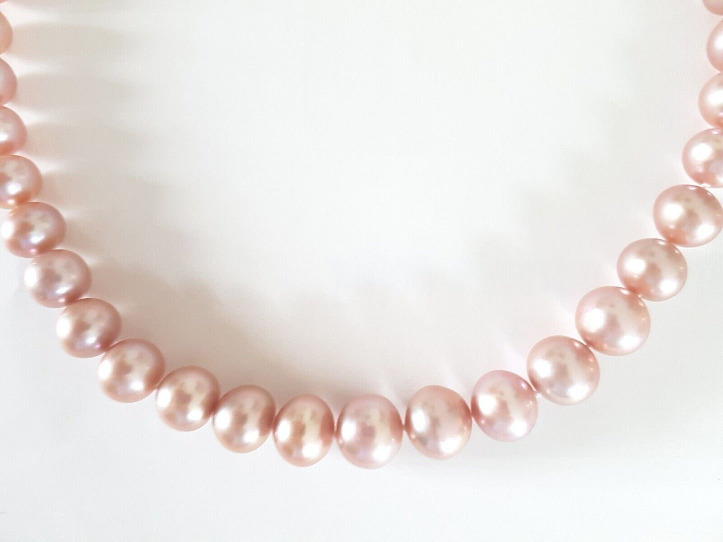 Rose Ming Perlen Kette, glänzende runde Perlen ! Wunderschön!
