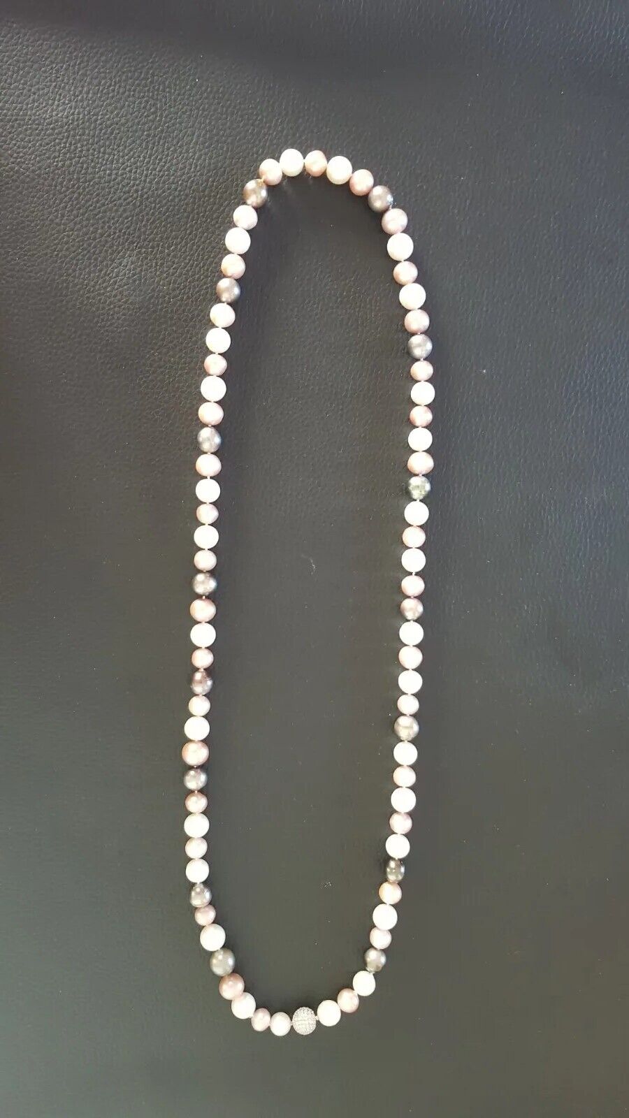 Tahiti- und Ming Perlen Kette 90 cm Länge wunderschön